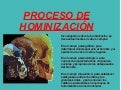 El proceso de hominización