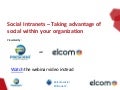 Social Intranets - Taking Advantage of Social Within Your Organization