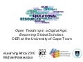 Institutionalizing OER at the University of Cape Town