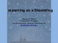 eLearning on a Shoestring