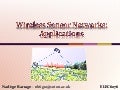 Elec6076   wireless sensor networks