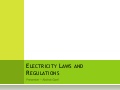 Electricity laws and regulations