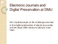 Electronic journals and digital preservation
