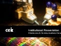 CEIT Institutional Presentation (for Electronics & Communications Area)