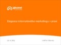 Elegance internetového marketingu v praxi - Přednáška pro česká divadla (16.4.2013)