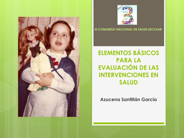 Elementos básicos para la evaluación de las intervenciones