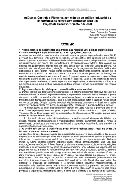 Eletronica e Desenvolvimento do Nordesde do Brasil