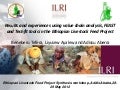 Results and experiences using value chain analysis, FEAST and Techfit tools in the Ethiopian Livestock Feed Project