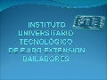 El IUTE Extensión Bailadores