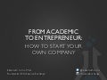 Elizabeth Iorns - From Academic to Entrepreneur (Sept 2012)