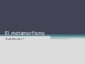 El Metamorfismo