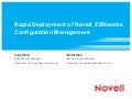 Rapid Deployment of Novell ZENworks Configuration Management