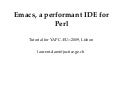 Emacs, a performant IDE for Perl