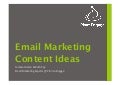 Email marketing Content Ideas