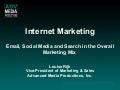 Internet Marketing -Email, Social Media and Search in the Overall Marketing Mix
