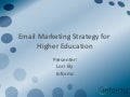 Email Marketing Strategy for Higher Education