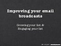 Email newsletters: List growth and engagement
