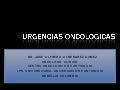 Emergencias oncológicas