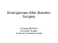 Emergencies after bariatric surgery