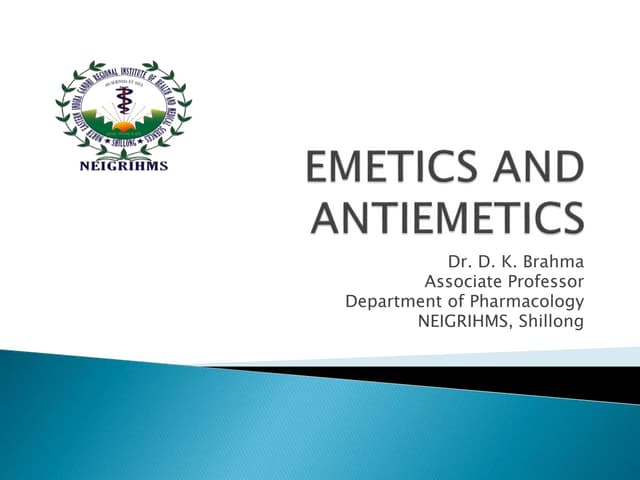 Emetics and antiemetics