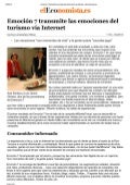 Emoción 7 transmite las emociones del turismo vía Internet