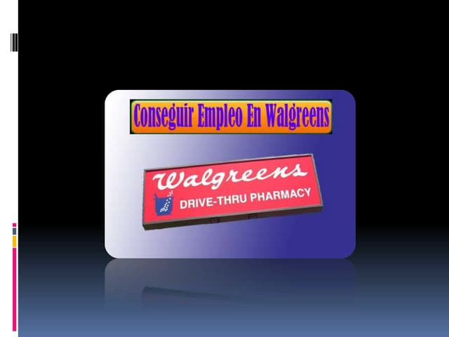 Empleo en walgreens