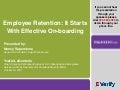 Employee Retention: It Starts With Effective Onboarding