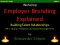 Employer Branding Workshop, building Talent Relationships
