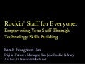 Empowerinng Staff Through Tech Skills Building: Tech2Know?
