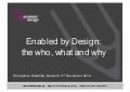 Enabled by Design at Shropshire Disability Network December 2010
