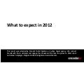 Media & Marketing: What to expect in 2012