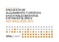 Encuesta de Alojamiento Turístico en Establecimientos Extrahoteleros (Metodología 2012)
