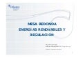Energías renovables y regulación
