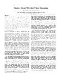 Energy-Aware Wireless Video Streaming