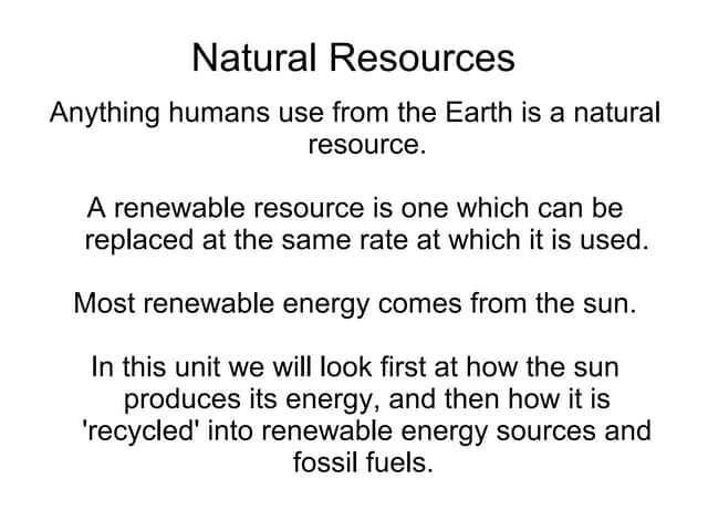 Energy Resources