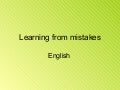 English Learning From Mistakes