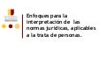ENJ-322: Enfoque Interpretación normas Trata de personas