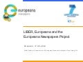 LIBER, Europeana and the Europeana Newspapers Project