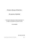 Primer Ensayo Filosófico - Percepción y Realidad
