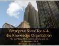 Enterprise Social Tools & the Knowledge Organization