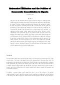 Entrenched Militarism and the Politics of Democratic Consolidation in Nigeria