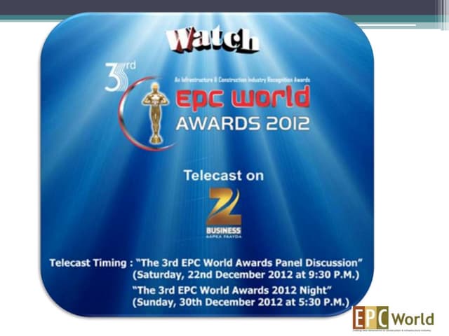 WELCOME TO EPC WORLD AWARDS 2012