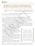 Ephor Group Healthcare IT Services Brief