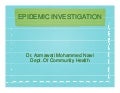 Epidemic Investigation