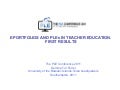 Eportfolios and PLEs in Teacher Education