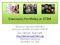E-portfolios in STEM