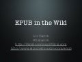 Epub in the wild