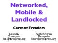 Networked, Mobile, and Landlocked: Current Ereaders
