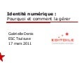 "Gérer sa réputation numérique"