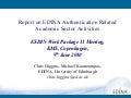 Report on EDINA Authentication Related Academic Sector Activities